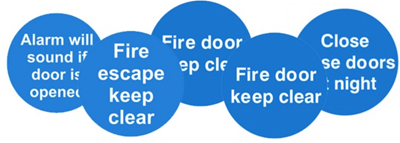 Fire door signs